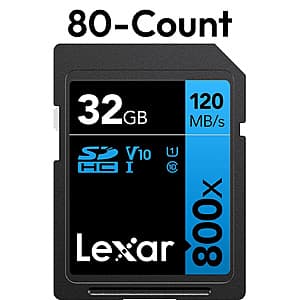 Amazon Business Accounts: 32GB Lexar 800x UHS-I SDHC Memory Card: 50-Ct $75, 80-Ct $100 + Free Shipping