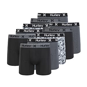 10-Pack Hurley Men's Printed Boxer Briefs (Assorted Colors, Limited Sizes) $20 + Free S/H w/ Prime