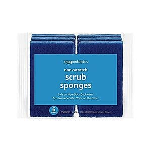 6-Pack Amazon Basics Non-Scratch Dish Sponges: 2 for $3.20 or 1 for $2 + Free S/H w/ Amazon Prime