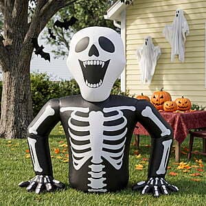 6' Ktaxon Halloween Inflatable Skeleton w/ 3 LED Lights $20