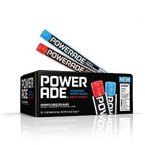 70-Ct 1.5-Oz POWERADE Sports Freezer Bars (Mountain Berry Blast & Fruit Punch) $3 + Free Store Pickup (limited availability)