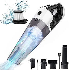 NEXPOW 10,000Pa Cordless Handheld Vacuum w/ LED Light $12