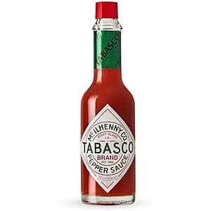 2-Oz TABASCO Brand Original Red Pepper Hot Sauce (Medium Heat) $1