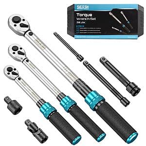8-Pc Seesii Torque Wrench Set (1/4" 3/8" 1/2" Drive) $48 + Free S&H