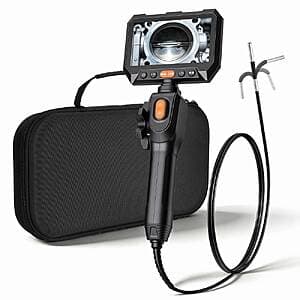 VEVOR 2-Way 180° Articulating Borescope w/ 0.15" Lens, 5" IPS Screen $72.10 + Free S&H