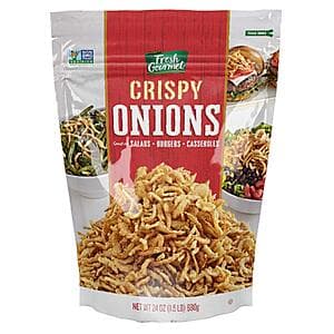 24-Oz Fresh Gourmet Crispy Onions Snack and Salad Topper $5.50