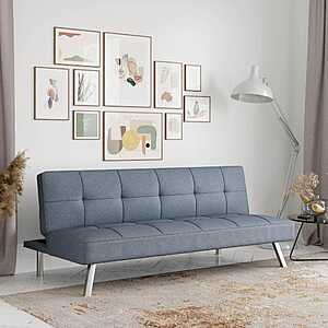 Light grey Serta Calgiri armless 3-seater convertible tuxedo sofa, 66.1 inches wide.
