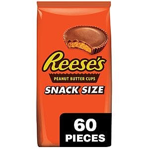Reese's Milk Chocolate Peanut Butter Cups: 35.6-oz Miniatures $8, 33-oz Snack Size $6.80 w/ Subscribe & Save