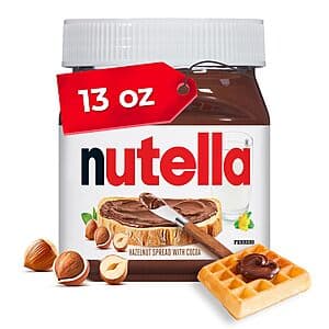 Select Accts: 13-Oz Nutella Chocolate Hazelnut Spread w/ Cocoa: 2-Ct $5.50; 1-Ct $3.25 w/ S&S