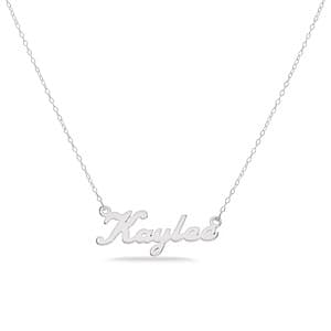 Zales Bold Script Personalized Name Necklaces in Sterling Silver $25.35 + Free Shipping