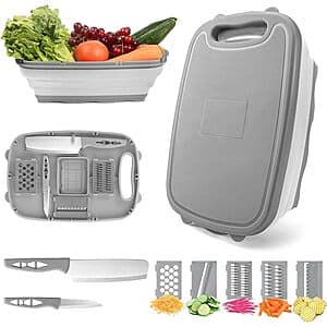 9-In-1 Collapsible Multi Chopping Camping Cutting Board (4 Colors) $12.50