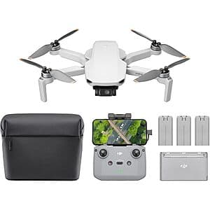 DJI Mini 4K Camera Drone Combo w/ 3 Batteries & RC-N1C Controller $309 + Free S&H