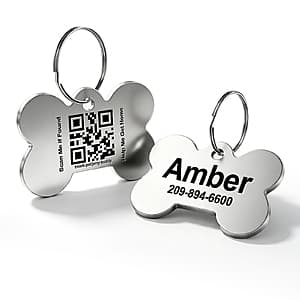TechMark Custom Dog Tags: Smart QR or 1" Slide-on From $2 + Free S&H