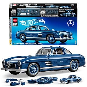 1600-pc Mattel Brick Shop Hot Wheels Building Set (Mercedes-Benz 300 SL) $48.50 + Free Shipping