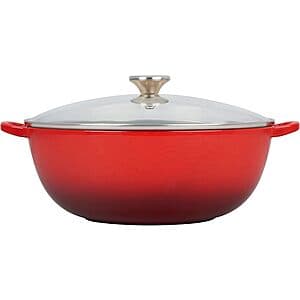 7.5-Quart Le Creuset Enameled Cast Iron Chef's Oven with Glass Lid (Cerise) $170 + Free Ship w/ Prime
