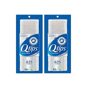 2-Pack 625-Count Q-tips Cotton Swabs $6.75