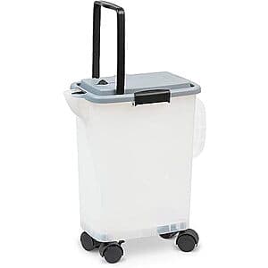 PetFusion BetterBin Portable Litter Storage Container w/ Wheels (25-lb Capacity) $23.25