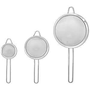 Set of 3 Farberware Professional Stainless Steel Strainers (Small, Medium, & Large) $7