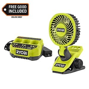 RYOBI USB Lithium 3-Port Charger with USB Lithium Cordless Clamp Fan (Tool Only) $40 + Free S&H