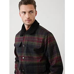 Banana Republic Factory Men's Plaid Sherpa Jacket (Red Plaid) $32 + Free Shipping