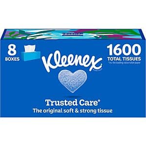 Select Accounts: 8-Pk 200-Ct Kleenex Trusted Care 2-Ply Facial Tissues $11.35 w/ S&S