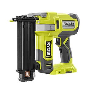 Factory Blemished: RYOBI ONE+ 18V 18-Gauge AirStrike Brad Nailer (Tool Only) $86 + Free S&H