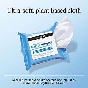 25-Count Neutrogena Ultra Soft Hypoallergenic Fragrance-Free Makeup Remover Wipes $2.85 w/ Subscribe & Save