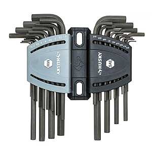 26-Piece Husky Long Arm Alloy Steel Hex Set (SAE/MM) $10 + Free S/H