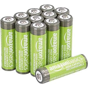 Prime Members 12-Pk Amazon Basics AA 2400 mAh Pre-Charged Rechargeable Batteries $12.90 w/ S&S + Free Shipping