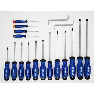 18-Pc Kobalt 8" Magnetic Screwdriver Set $20 + Free S&H