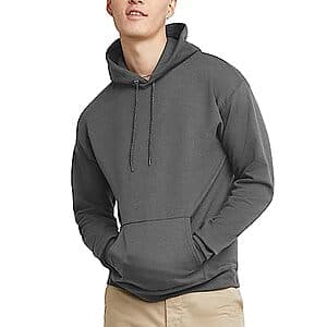 Hanes Men's EcoSmart Fleece Hoodie Sweatshirt (Smoke Gray) $7.75