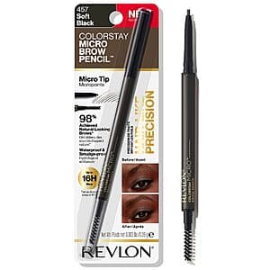 Revlon ColorStay Micro Eyebrow Pencil w/ Built In Spoolie Brush (Blonde or Soft Black) $2.85 w/ Subscribe & Save