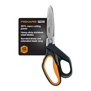 10" Fiskars Heavy Duty Pro PowerArc Shears (Orange/Black) $17