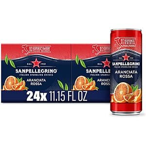 24-Pack 11.15-Oz San Pellegrino Italian Sparkling Drinks (Aranciata Rossa) $13.60 & More w/ Subscribe & Save