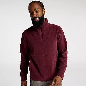 VRST Men's Outdoor Grid 1/4 Zip Pullover (Plum) $13.55 + Free S&H