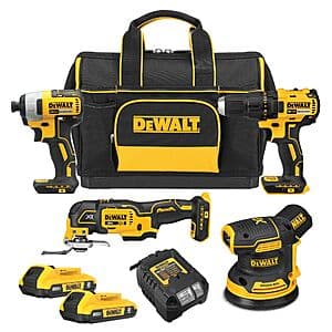 DeWALT 20V MAX 4-Tool Combo Kit w/ 2x 2.0 Ah Batteries, Charger, & Bag $179 + Free Shipping
