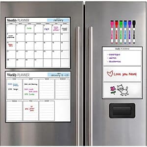 3-Pc Home & Me Magnetic Dry Erase Calendar Set w/ Markers & Eraser $7.50