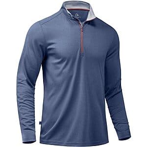 Obla Men’s Golf Quarter Zip Pullover Lightweight Long Sleeve Shirt (various colors) $19.80