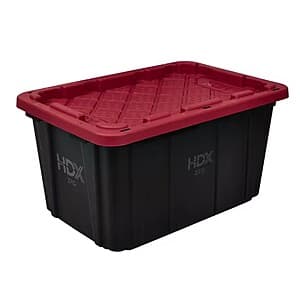 27-Gallon HDX Tough Storage Tote (2 Colors) $8 + Free Store Pickup