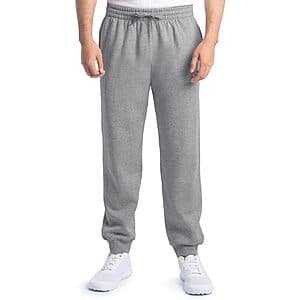 Fruit of The Loom Men's Eversoft Fleece Joggers (Grey Heather) $7