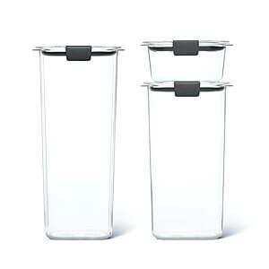 3-Piece Rubbermaid Brilliance Tritan Pantry Set (8.1 Cup + 6.6 Cup + 1.3 Cup) $13.85
