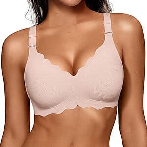 OEAK Wireless Scalloped Full Coverage Jelly Bra (various) from $8.85