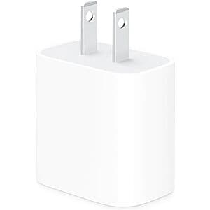 Apple 20W USB Type-C Compact Power Adapter Wall Charger $13.30
