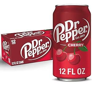 12-Pack 12-Oz Dr Pepper Soda (Cherry) $4.75 w/ S&S