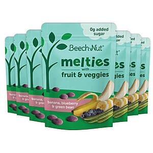 7-Pk 1-Oz Beech-Nut Melties Baby/Toddler Snack Melts (Banana Blueberry Green Bean) $12.95 w/ Subscribe & Save