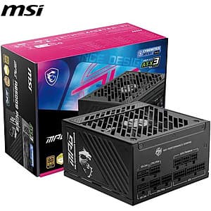 1000W MSI MPG A1000GS 80+ Gold PCIE5 Fully Modular Gaming Power Supply $110 + Free Shipping