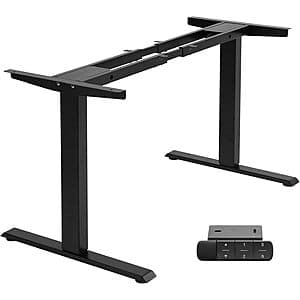 TOPSKY Dual Motor Electric Adjustable Standing Desk Frame (Black, Grey or White) $108.80 + Free Shipping