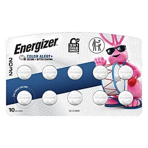 10-Pack Energizer CR2032 3V Lithium Coin Batteries $9.95 w/ Subscribe & Save