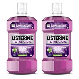 Select Accounts: 2-Pk 33.8-Oz Listerine Total Care Anticavity Fluoride Mouthwash $10.05 w/ Subscribe & Save