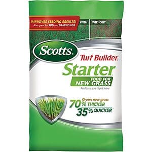 15-Lbs Scotts Turf Builder Starter Fertilizer for New Grass (5000 SqFt Coverage) $19.85 w/ S&S